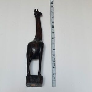 Stylish and elegant Artisan Crafted Dark Brown Giraffe Figurine.